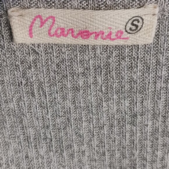 NEW Anthropologie‎ Maronie Light Gray Sleeveless Ruffle Tie Mini Dress S - Picture 8 of 11